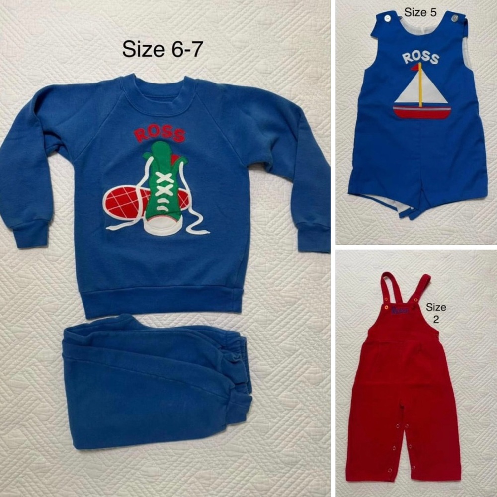 3 outfits vintage 1990’s Embroidered Ross clothing Lot #1002